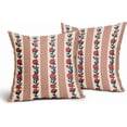 thumbnail image 2 of Patriotic Floral Pillow Covers 16x16 Set of 2 4th of July Red Blue Vintage Rustic Flower Striped Print Memorial Day Holiday Decorative Throw Pillow Cases Outdoor Neutral Farmhouse Sofa Bed Decor, 2 of 5