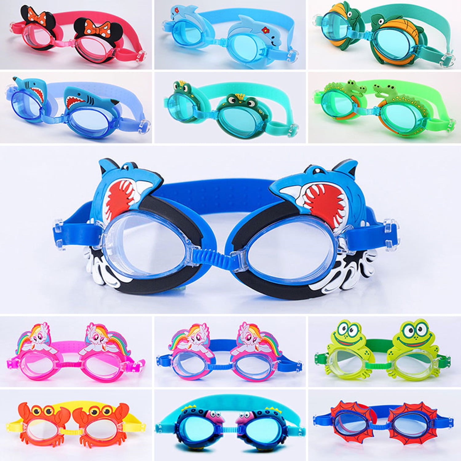 Childrens Goggles with No Leaking Anti-Fog Lens and UV Protection Kids Swimming Goggles,Adjustable Strap for 3-12 Girls and Boys
