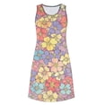thumbnail image 6 of Blmnix Sleep Tanks Nightgown for Women Cotton Nightgowns Victorian Nightgown Chemise Yellow Crew Neck Above-the-Knee Sleeveless Womens Nightgowns,XXL, 6 of 7