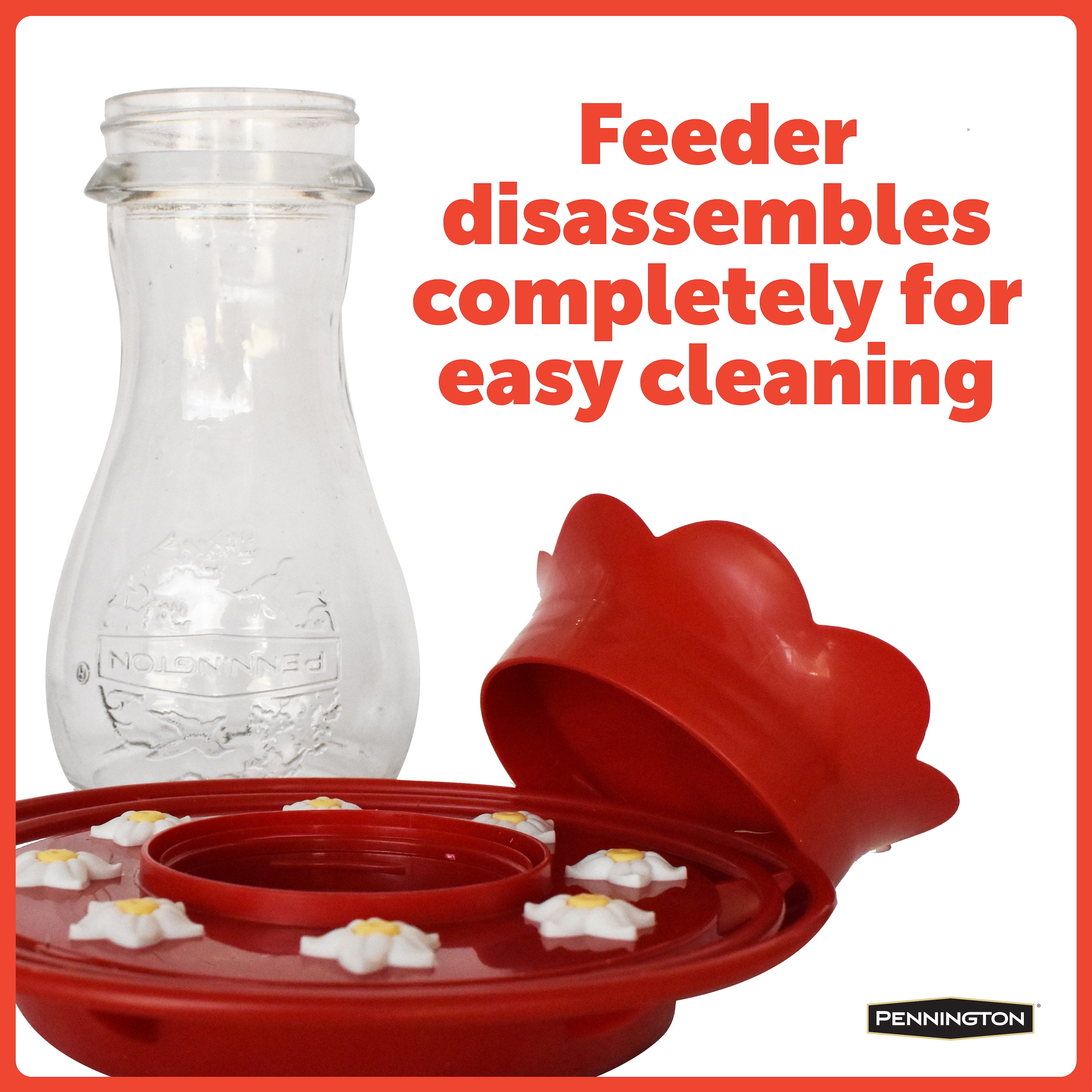 Pennington Decorative 28 Oz Glass Hummingbird Feeder Shelly Lighting