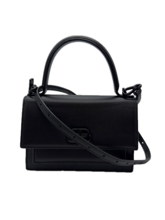 Pre-Owned BALENCIAGA BB Logo Sharp XS 580640 Handbag, Black Calf Leather, Women's