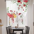 thumbnail image 3 of Valentine Love Heart Balloon Curtains 63 Inch Length for Living Room/Bedroom, Red Eucalyptus Leaf Botanical Rod Pocket Privacy Door Curtains Decorative Tie Up Shade for Window 52"x63", 3 of 8