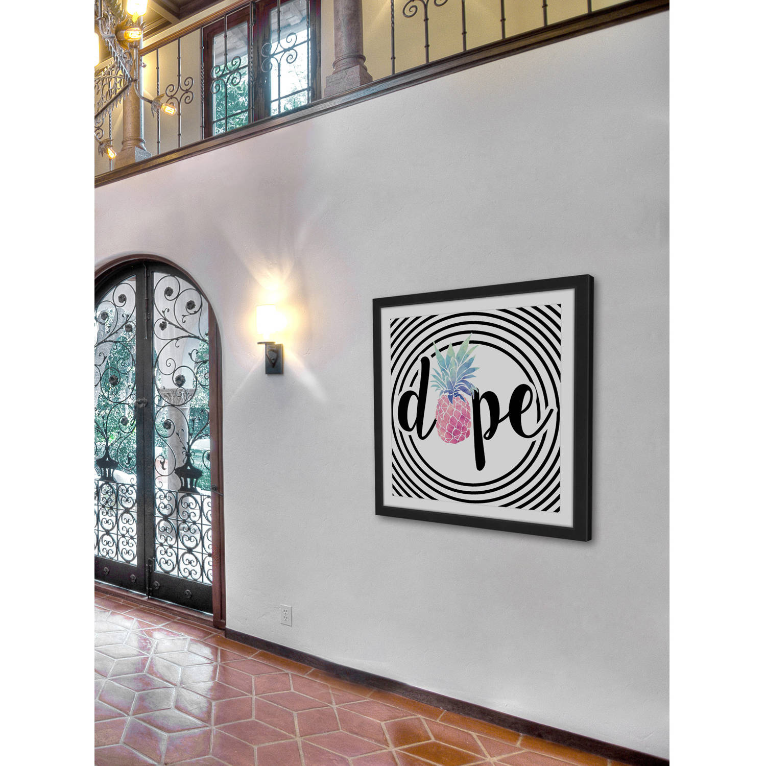 Marmont Hill "Dope Pineapple" by Diana Alcala Framed Painting Print