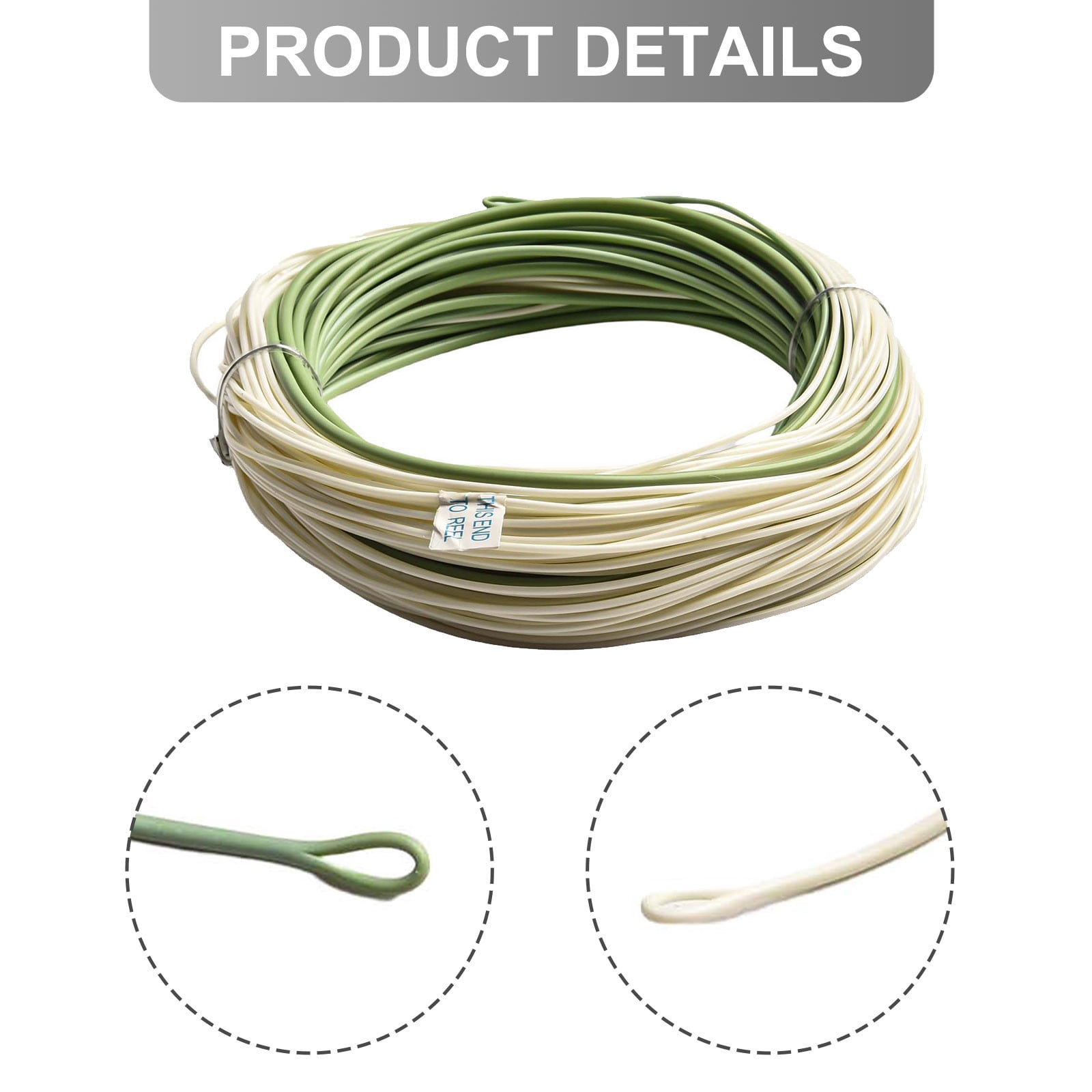 Fly Fishing Sea Main Line Outbound Short Fly Saltwater Fishing Line 100ft WF6F-WF10F Green/Cream