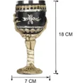 thumbnail image 5 of Taza de calavera de acero inoxidable, taza de cerveza medieval, taza de café de resina 3D, para bebida, café, cerveza, decoración de Halloween (Santo Grial), 5 of 5