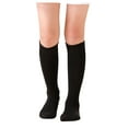 thumbnail image 3 of Socks Kids School Solid Color Knee High Warm Comfortable Stockings Socks Black 2-4 Years, 3 of 5