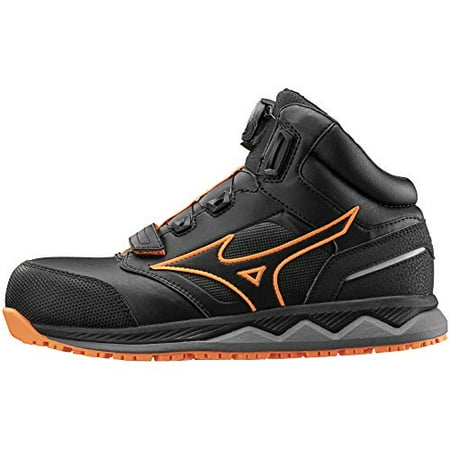 

[Mizuno] Work Shoes Almighty HW51M Lightweight BOA JSAA / For Normal Work (Type A) Men s Black x Black x Orange 28.0 cm 3E