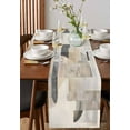 thumbnail image 4 of Abstract Table Runner 36 Inches, Modern Geometric Brown Beige Bed Runner Dresser Scarves Tabletop for Indoor Outdoor Parties/Ceremony/Banquet, 13"x 36", 4 of 8