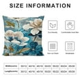 thumbnail image 5 of JEUXUS Short Plush Pillow Case Lotus Flower White and Indigo Blue Floral White, 5 of 5