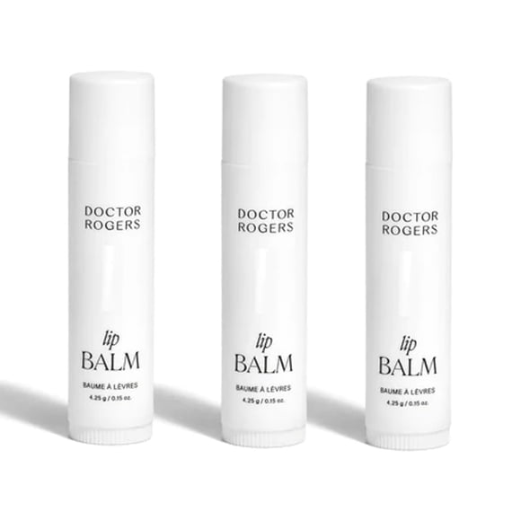 Doctor Rogers Bálsamo labial hidratante y suavizante para labios muy secos Bálsamos labiales hidratantes naturales e hipoalergénicos creados por dermatólogos, tubo de 4,25 g, paquete de 3
