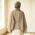 thumbnail image 6 of HuangHuanChen Shawl Wraps for Women Lace Hijab Soft Lightweight Shawl With Elegant Lace Trim Non Head Scarf For Womens Everyday Wear Shawls and Wraps for Evening Dresses One Size, 6 of 7