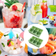 thumbnail image 5 of Bandeja para cubitos de hielo, bandejas para hielo de fácil liberación con tapa, para cócteles, bebidas, vino, 5 of 5
