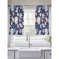 thumbnail image 5 of Summer Beach Sheer Curtains 2 Panels Set Ocean Starfish Shell Coastal Conch Cute Flowers Blue Sheer Window Curtains Light Filtering Rod Pocket Voile Drapes for Bedroom Living Room 52"x54", 5 of 8