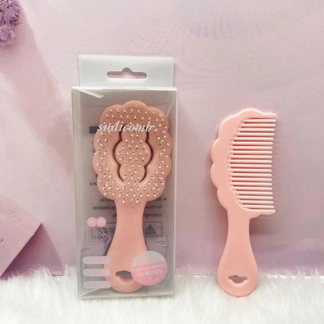 Mini cepillo para el cabello, pequeño y lindo peine para el cabello, 2 piezas, cepillos para el cabello en forma de nube, juego de peines para mujeres, niñas, niños, regalos de vacaciones, ducha de vi