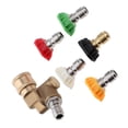 thumbnail image 4 of 10 Puntas de Boquilla de Pulverización para Lavadora a Presión de Varios Grados Y Acoplador Adaptador Rápido de 1/4 Pulgadas, 4500 PSI, 4 of 7
