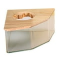thumbnail image 2 of Caja de baño de arena para hámster, cuarto de , lavabo de arena, inodoro, contenedor de arena para excavar, transparente Pentagrama L Zulema Baño de hámster, 2 of 8