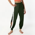 thumbnail image 5 of felwors Women's Tear Away Pants Side Split Snap Button Basketball Active Workout Joggers Dark Green, XL, 5 of 8
