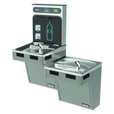 

Halsey Taylor HydroBoost Bottle Filling Station & Bi-Level ADA Cooler Non-Filtered 8GPH Platinum Vinyl