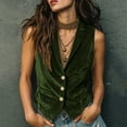 thumbnail image 6 of YanHoo Womens Velvet Vest Vintage Sleeveless V-Neck Button Down Waistcoat Casual Going Out Party Outfits, 6 of 6