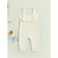 thumbnail image 2 of Seyurigaoka Baby Girls Knitting Romper Solid Color Cutout Patchwork Casual Party Street Spring Fall Jumpsuits for Toddler Kids, 2 of 9