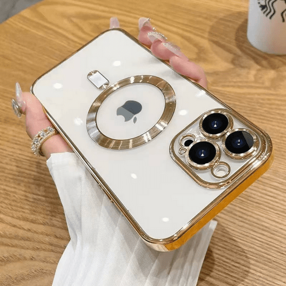 Niazzy Magnetic Case for iPhone 15 Pro Max, Gold