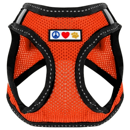 UPC: 0850003242460 | Pawtitas Adjustable Mesh Reflective Dog Harness XL Orange