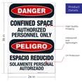 thumbnail image 3 of Confined Space Authorized Personnel Only Bilingual Sign, OSHA Danger Sign, 24x36 Corrugated Plastic, 3 of 7