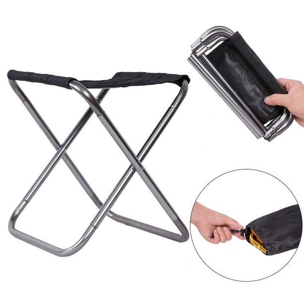 Folding Stool Outdoor Fishing Aluminum Alloy 80KG Chairs Picnic