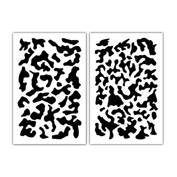 2 DESIGNS Mylar Camo Stencils Camouflage Gun Paint Cerakote Small Army Multicam