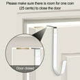 thumbnail image 2 of 6 Pack Metal Over The Door Hooks, Over Door Hooks With Soft Rubber Surface, Heavy Duty Organizer Over The Door Hangers for Clothes, Umbrellas, Bag, Towels, Hats (White), 2 of 6