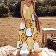 thumbnail image 2 of Fun And Playful Duck Fine Art Sleeveless Dress Summer Dress Woman 2025, 2 of 7