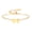 Gold B, variant on HIJONES Women's Stainless Steel Heart Gold Plated Initial Bracelet 26 Letters A-Z Alphabet Personalized Charm Bracelets Gold T