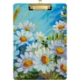 thumbnail image 1 of FMSHPON White Daisy Spring Flower Clipboard Hardboard Wood Nursing Clip Board and Pull for Standard A4 Letter 13x9 inches, 1 of 7