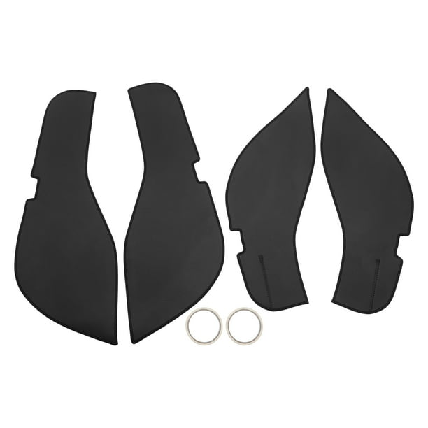 Adhesivo de cuero anti patada para la puerta del automóvil Unique Bargains para Mercedes-Benz GLE 2019-2025, protector negro, respaldo adhesivo, 1 juego