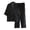 Black, variant on QHFBli Mens Cotton Pajamas Set Stylish 2026 Fall Loungewear Japanese Style Two-Piece Kimono Bathrobe Sleepwear