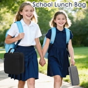 Lunch Box for Kids Boys Girls Men Women, Insulated Small Soft Cooler Lunch Bag Kit for School Work Picnic Travel - Reusable Portable lunchbox, Black