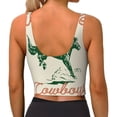thumbnail image 3 of Lsque West Cowboys Printed Women'S Sports Bra, Compression, Moisture Wicking, High-Impact Sports Bra For Women,Supportive sports bra-Large, 3 of 9