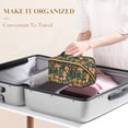 thumbnail image 3 of FORMRS Makeup Bag Travel Cosmetic Organizer for Women Fold Flat Zipper Pouch with Handle, Orange Mushroom, 3 of 8