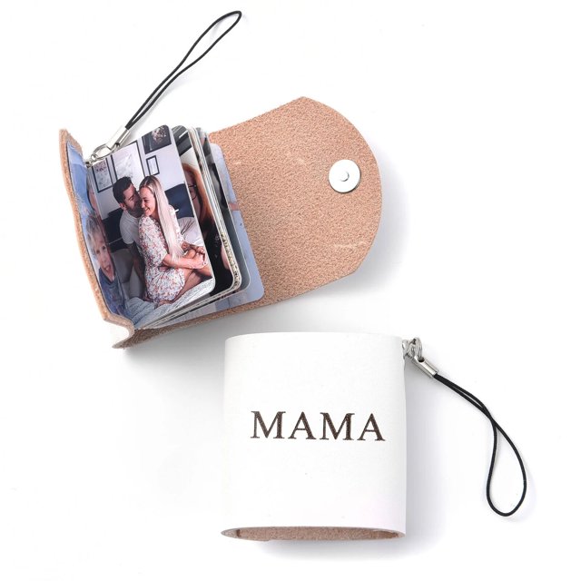 Llaveros personalizados para amigos, llavero con imagen en Funda de cuero, Mini álbum de fotos personalizado, regalos de memoria de tiempo de amante