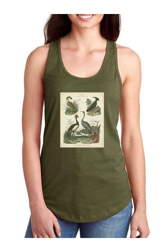 Heron And Crane Ii Racerback Tank Women -Sydenham Edwards Designs, Female Large