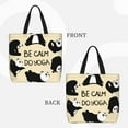thumbnail image 3 of Xecao Panda Doing Yoga for Tote Bag: spacious with inner pockets, ideal for work, shopping, or travel., 3 of 9