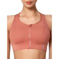 thumbnail image 1 of TEMOGU-High Impact Zip Front Sports Bra Mesh Racerback Workout High Support Sports Bras for Women Large Breasts, 1 of 4
