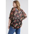 thumbnail image 2 of Women plus size Long kimono cardigan Loose Shawl Boho Floral Mesh 1XL 2XL 3XL, 2 of 4