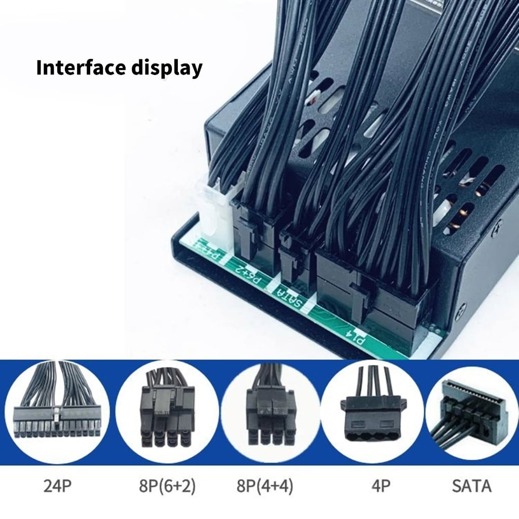 Quiet Stability 1U Full Modulars PSUs Power Supply for Computer DIY Enthusiasts, Metal Build, 250W 300W 700W 850W