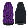 thumbnail image 5 of Binienty Purple Bat Car Seat Covers Front Seats Only Halloween Spider Web Car Seat Covers Set Breathable Anti-Slip Bucket Cushion Cover Universal for Truck SUV Van, Easy to Install, 5 of 8