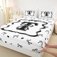 thumbnail image 4 of Erosebridal T Letter Kids Queen Sheet Sets, Cute Bow-tie Bed Set, 4pcs, 4 of 5