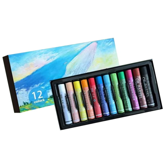 BQBQERT Extra Soft White Oil Pastels 12 Pack Washable Not Art Supplies For Home Creative Projects