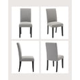 thumbnail image 2 of Juego de 2 Sillas de Comedor con Respaldo Curvo Ergonómico, Sillas de Cocina Modernas Tapizadas con Estructura de Madera, 2 of 8