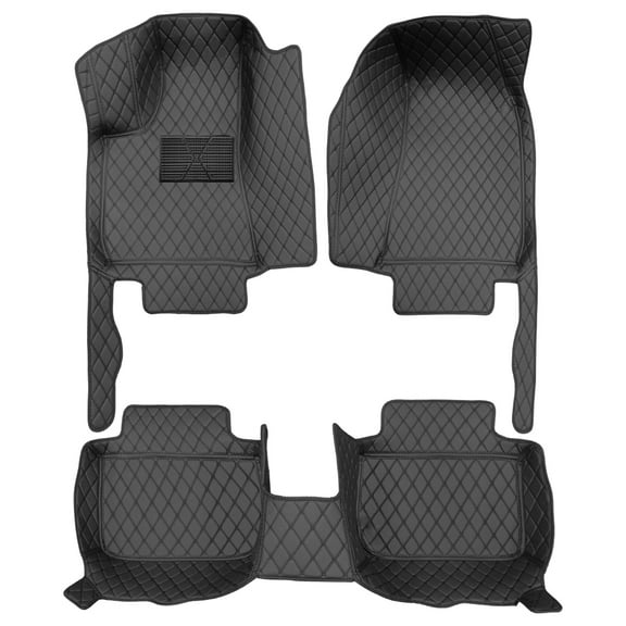 Leadwolf Car Floor Mats fit for Chrysler 300 2012-2021 Full Coverage All Weather Protection Non-Slip Leather Floor Liners Black