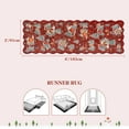 thumbnail image 5 of Wonnitar Christmas Runner Rugs, 2x6 Red Kitchen Rug Washable Non Slip, Soft Ultra-Thin Christmas Tree Santa Claus Holiday Decor Runner Carpet for Hallway Bathroom Bedside, 5 of 11